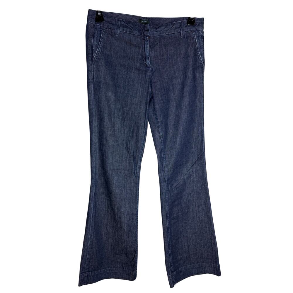 J.Crew Denim Trousers Size 6 Dark Wash Straight  Leg Made in USA